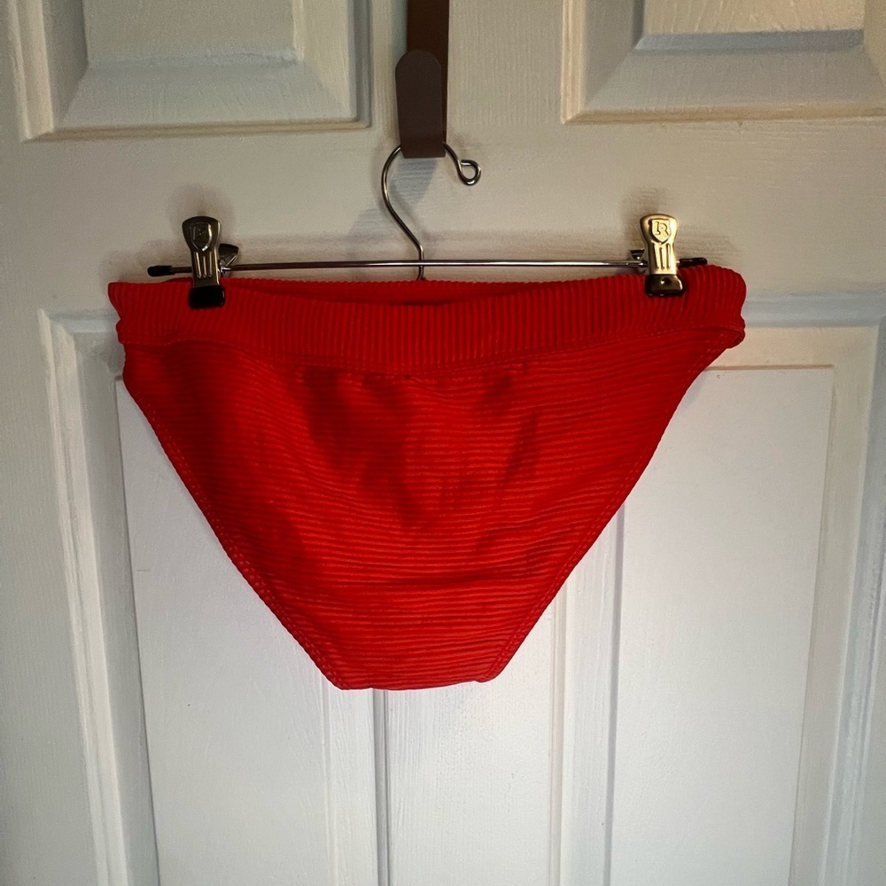 Orange Ribbed Bikini Set - Picture 4 of 6